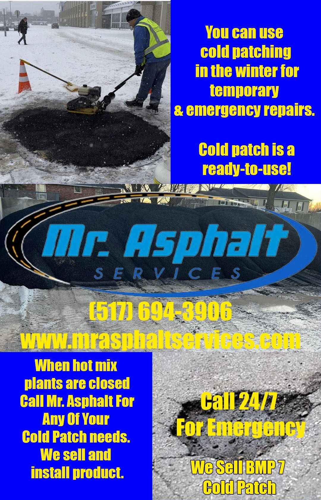 Cold patching asphalt work